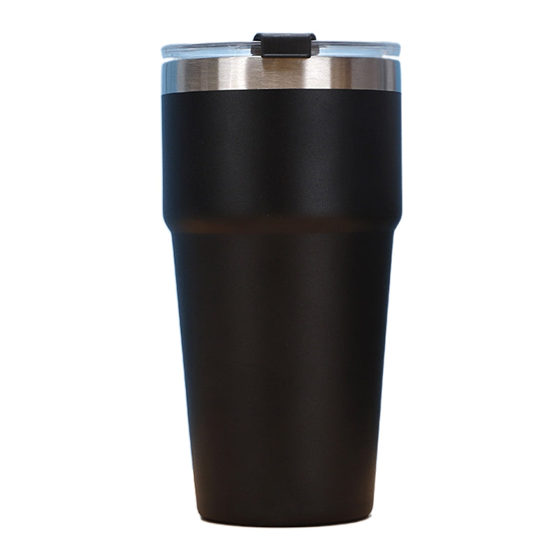 Aoibox 14 Oz. Insulated Black Stainless Steel Tumbler with Lid and