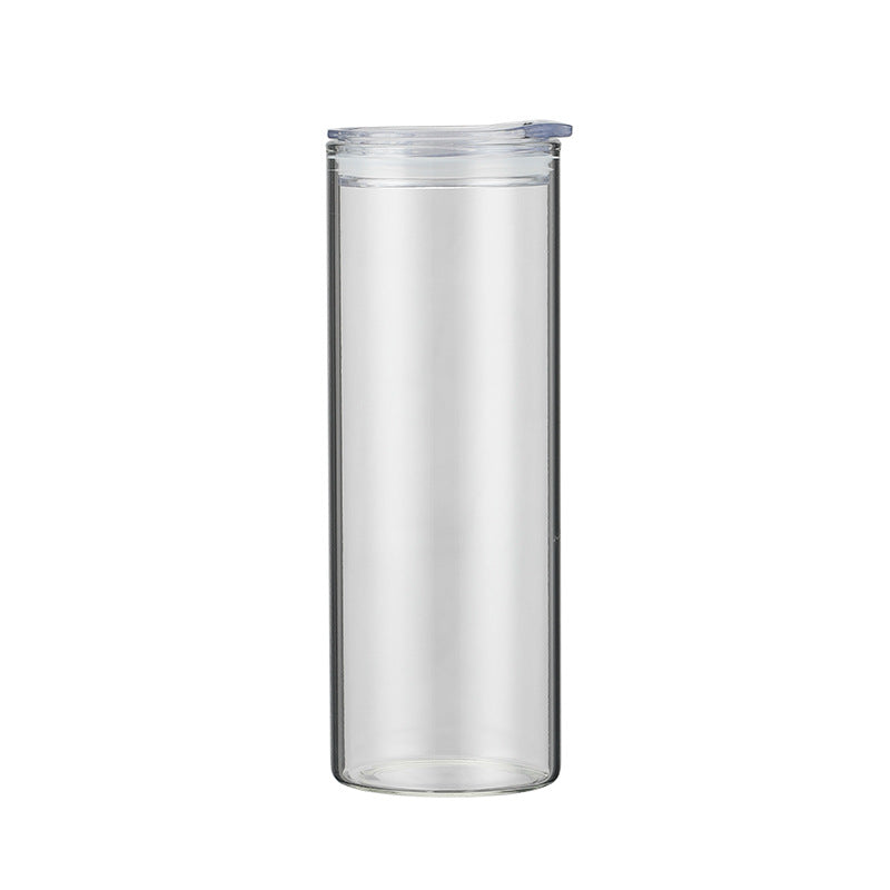 HTVRONT 8/4 Pack 16OZ Clear/Frosted Glass Sublimation Tumblers with Bamboo  Lid Sublimate Tumbler Blanks DIY for Iced Coffee Cups