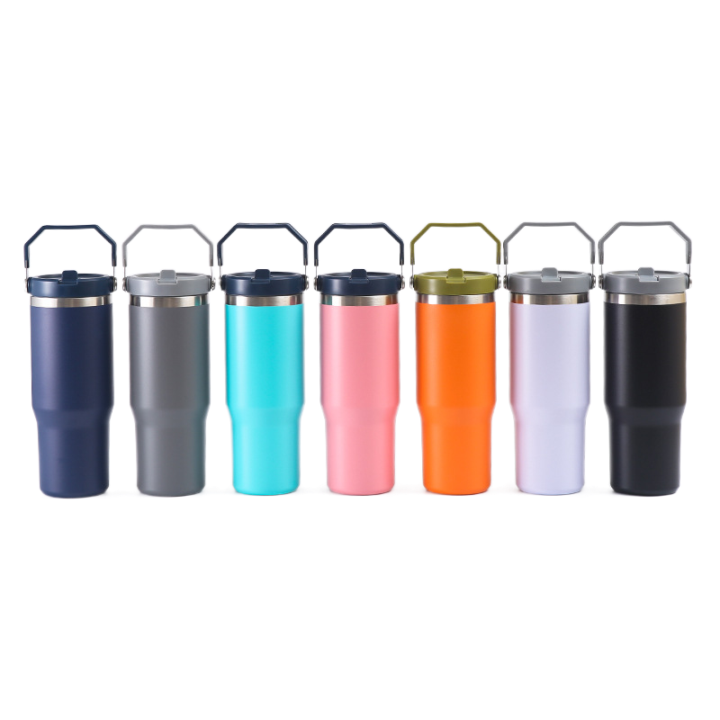 The IceFlow Flip Straw Tumbler, 30 OZ, Insulated Water