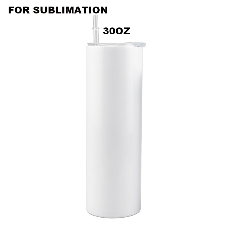 Metal Sublimation Tumbler White 30 Oz