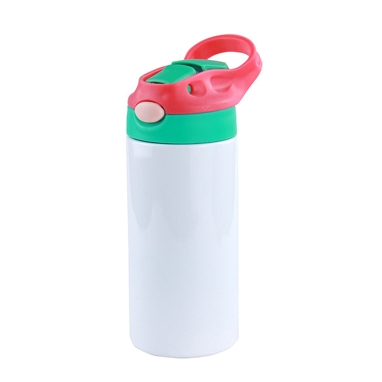 12oz Sublimation Sippy Cups Kids Water Bottle with flip on the top  Stainless Steel Baby Feeding Nursing Bottle W0