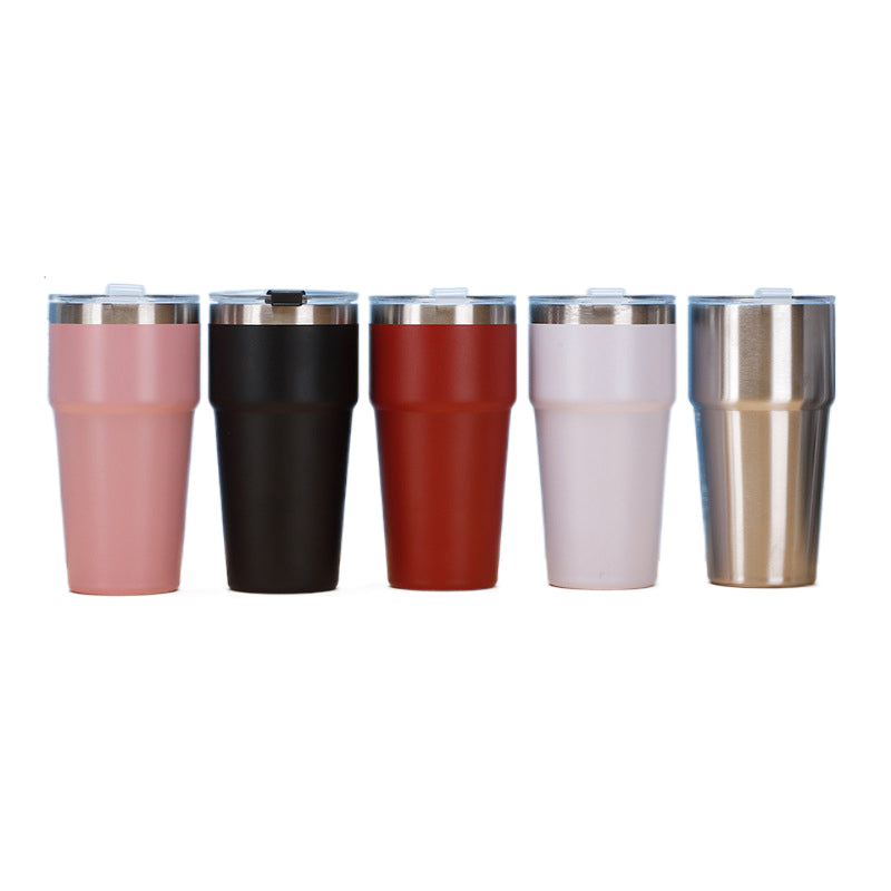 Casewin 24oz(710ml) Tumbler with Straw and Lid Stainless Steel Cup