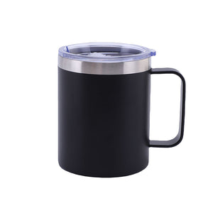 12oz Stainless Steel Insulated Coffee Mug with Handle, Double Wall Vacuum  Travel Mug, Tumbler Cup with Sliding Lid, Navy : : Home